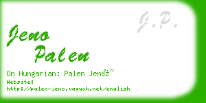 jeno palen business card